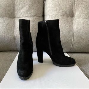 Aldo Suede Black high heel ankle boots